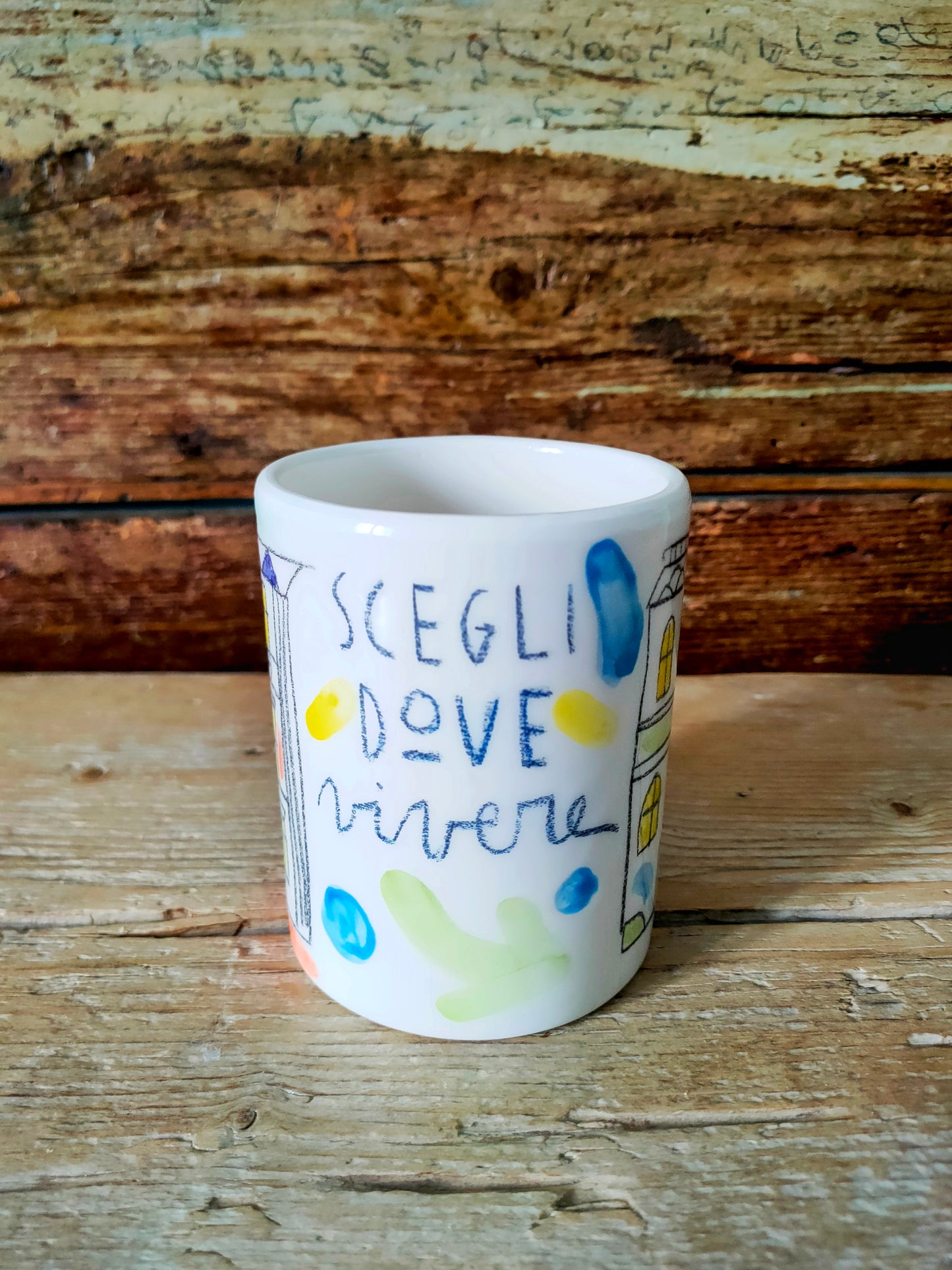 Bicchiere in Ceramica Dipinta a Mano "Scegli"