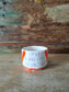 Tazza Cappuccio "Love Burns" Arancio e Blu.