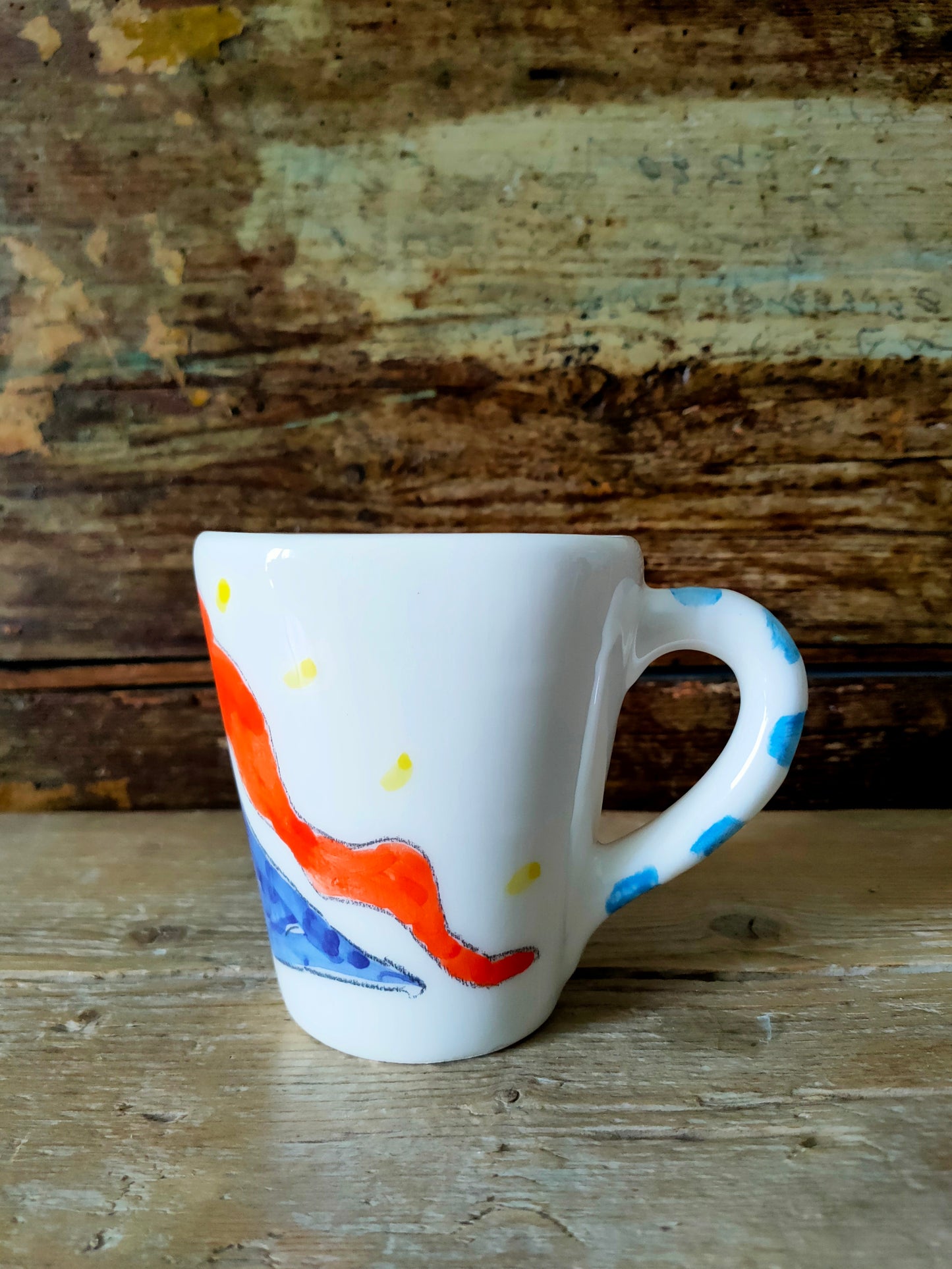 Tazza in Ceramica dipinta a Mano "Vulcano"