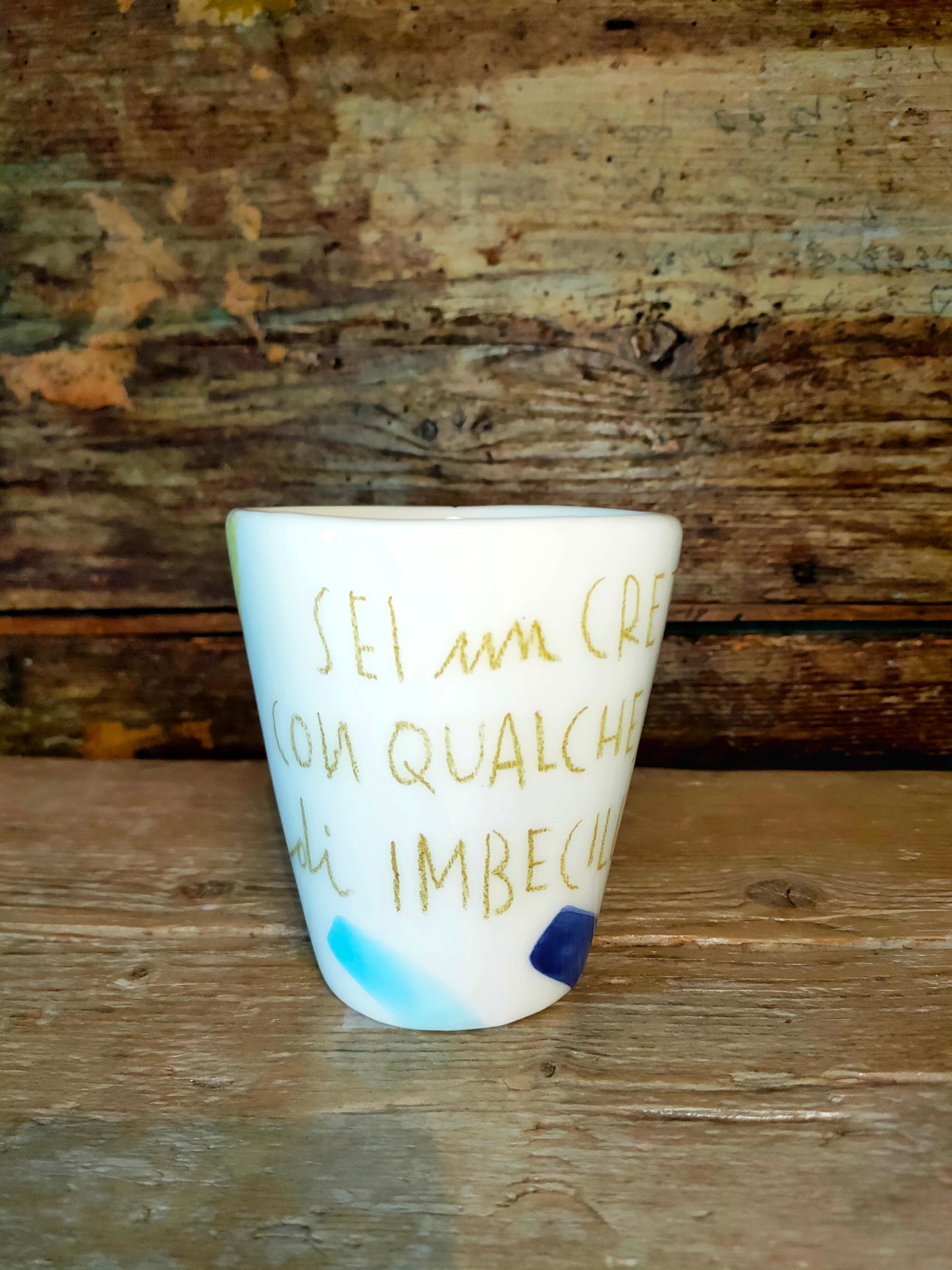 Tazza Dannunziana "Sei Un Cretino con qualche lampo di Imbecillità!"