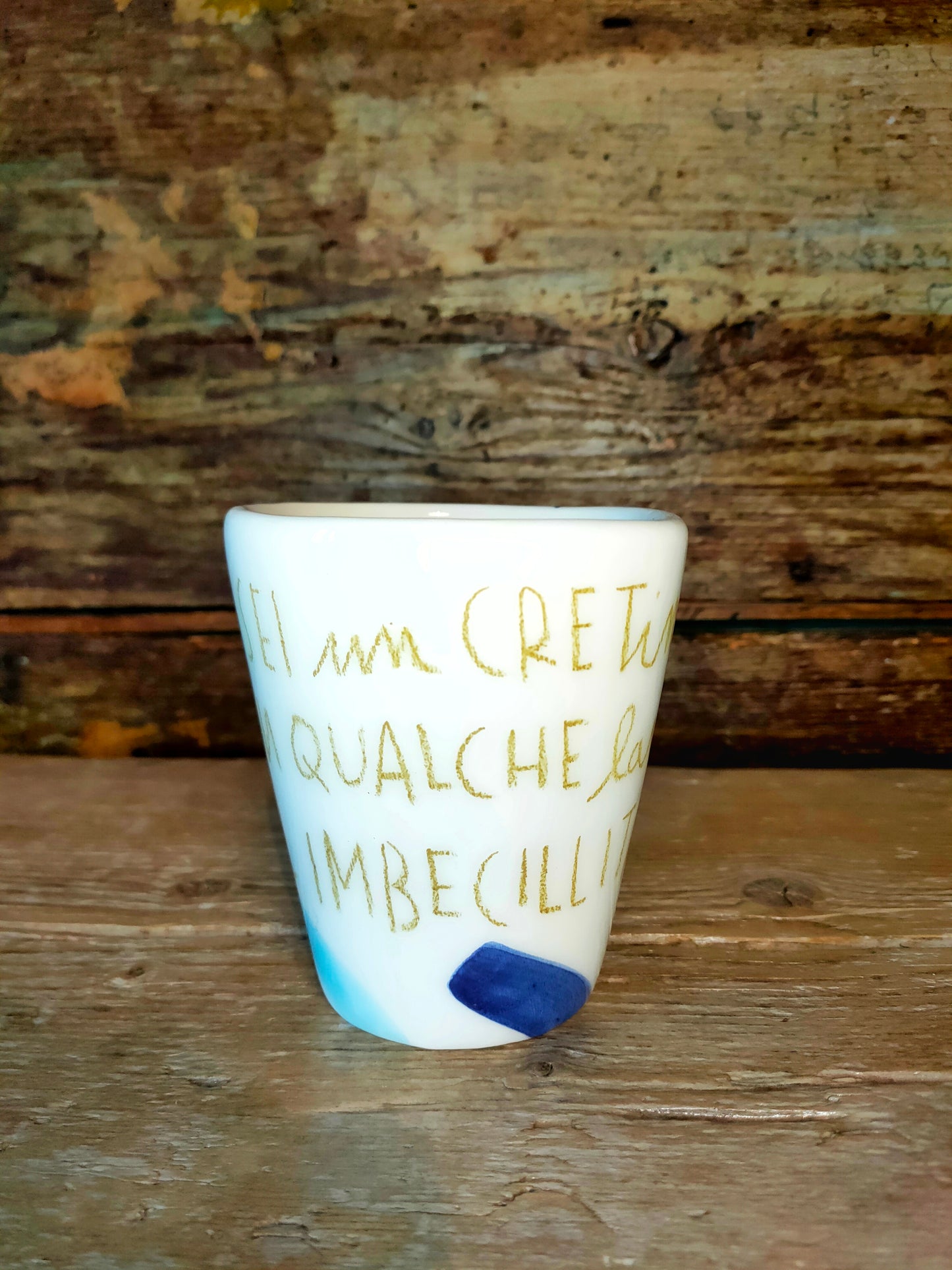 Tazza Dannunziana "Sei Un Cretino con qualche lampo di Imbecillità!"